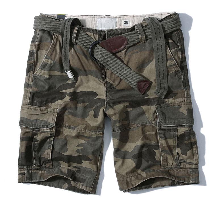 Mens Cargo Shorts Summer Casual Shorts Cotton Loose Camouflage Cargo Pants Men's Youth Straight Men's Pants