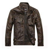 Tactics Style Men Outdoor Windproof Coat Men Casual Jacket Leather Jacket Men Biker's Leather Jacket