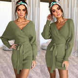 Sweater Dress Outfit With Tights 2 Pieces Set Winter Sweater Sexy Warm Sweater Top Women's Clothing