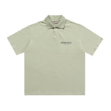 Essentials Polo Shirt High Street Fog Fear of God Essential Double Line Letter Lapel T-shirt