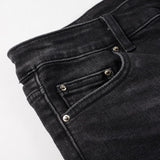 Amiri Jeans Casual Hip Hop Wash Splash-Ink Painted Slim Jeans Casual Fashionable 8616