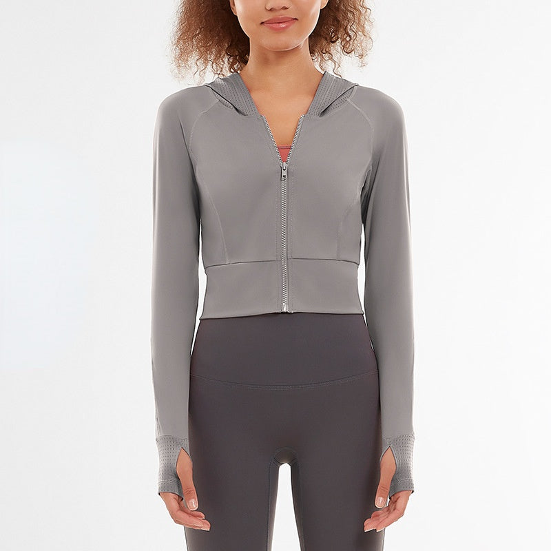 Anti Sweat Closing Long Sleeve Yoga Blouse