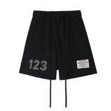 Rrr123 Shorts 123 Printed Drawstring Sports Shorts