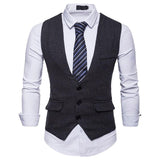Mens Dress Vests Men's Vest Casual Jacket Business Waistcoat Men's Suit Vest Casual and Comfortable