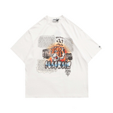 Blackair T Shirt Tiger Print Loose round Neck T-shirt