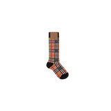Classic Color Block Plaid Socks Calf Thigh High Socks