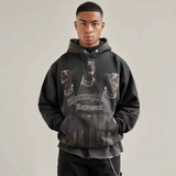 Present Hoodie Doberman Pinscher Printed Hoodie Retro Heavy Loose