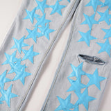 Amiri Jeans Casual Hip Hop Wash Splash-Ink Painted Slim Jeans Casual Fashionable 856
