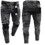 J Shaped Jeans New Men's Skinny Jeans Casual Zipper Skinny Pants