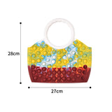 Bubble Pop Handbag Large Handbag Silicone Toy Press Bubble Music Bag Storage Bag