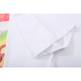 Men's T Shirt Summer Casual Tops Flower Print Short Sleeve T-shirt Men's Half Sleeve Boyfriend Harajuku Style Trendy Loose Half Sleeve