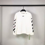 Off White Sweatshirts Long Sleeve round Neck Neck Sweater Autumn and Winter Oil Painting round Neck Men and Women