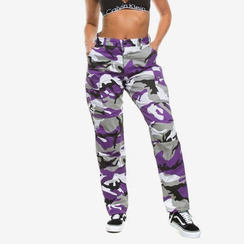 Hip Hop Camoufiage Print Savage Orange Camo Cargo Pants Hiphop Cargo Pants Hip Hop Casual Pants Style Loose plus Size Retro Sports