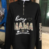 Boy Mama Hoodie Camouflage Mom Heart Arrow Sweatshirt