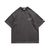 Blackair T Shirt Blackair Spring/Summer New Short Sleeve Men's American Retro Street Loose Bottoming Shirt Printed Suede Short Sleeve