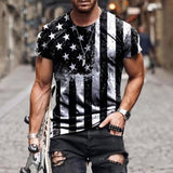 Tactics Style T Shirt for Men Men Short Sleeve Printed Slim Fit round Neck Pullover T-shirt