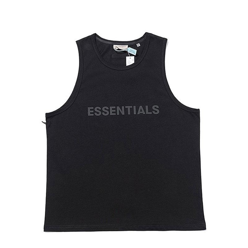 Fog T Shirt Double Line Letter Tshirt Vest Men's Clothing plus Size Retro Sports High Street Top Fear Of God