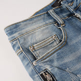 Amiri Jeans Casual Hip Hop Wash Splash-Ink Painted Slim Jeans Casual Fashionable 606