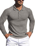 Polo Shirts Men's Sports Autumn High Elastic Long Sleeve Polo Shirt