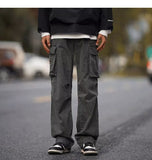 Men Cargo Pants Overalls Men's Spring and Autumn Loose Straight Pants Casual Trousers